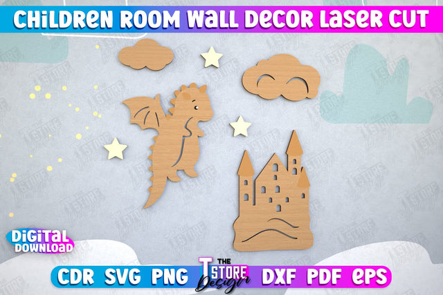 Wall Baby Room Decor Laser Cut | Nursery Wall Decor | Baby SVG SVG The T Store Design 