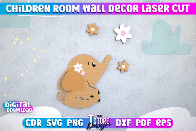 Wall Baby Room Decor Laser Cut | Nursery Wall Decor | Baby SVG SVG The T Store Design 