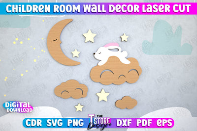 Wall Baby Room Decor Laser Cut | Nursery Wall Decor | Baby SVG SVG The T Store Design 