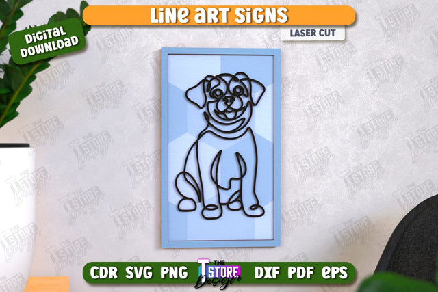 Wall Decor Laser Cut | Line Art Design | Home Interior | Silhouette Wall Art | CNC File SVG The T Store Design 