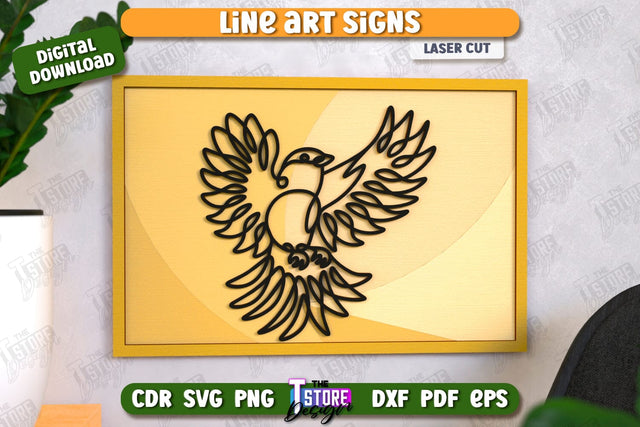 Wall Decor Laser Cut | Line Art Design | Home Interior | Silhouette Wall Art | CNC File SVG The T Store Design 