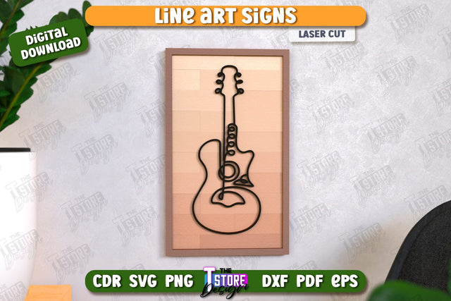 Wall Decor Laser Cut | Line Art Design | Home Interior | Silhouette Wall Art | CNC File SVG The T Store Design 