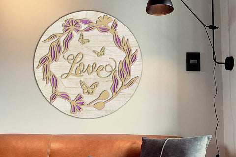 Wall Decorative Panel, Multilayer Template, Laser Cut Files, Wood Cut and Paper Cut SVG LaserCutano 