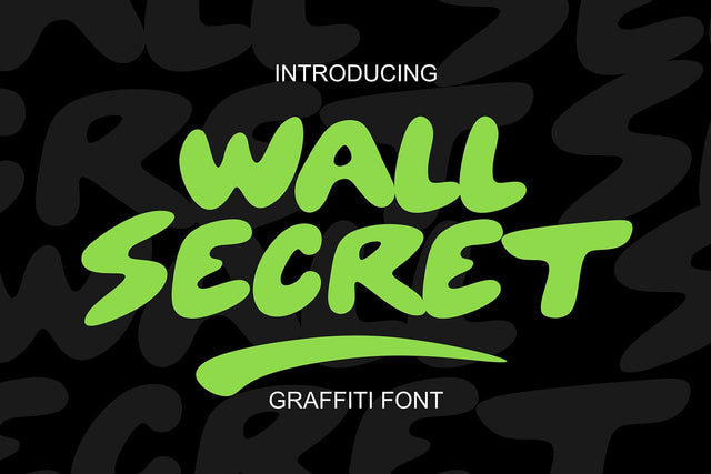 Wall Secret – Bold Smooth Graffiti Font Font Mozzatype 