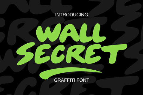 Wall Secret – Bold Smooth Graffiti Font Font Mozzatype 