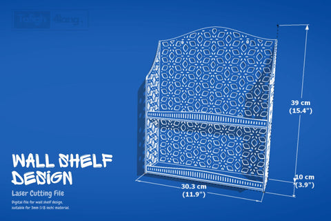 Wall Shelf Laser Cut SVG File | Decorative Wall Shelf Design | Laser Cutting File SVG tofigh4lang 