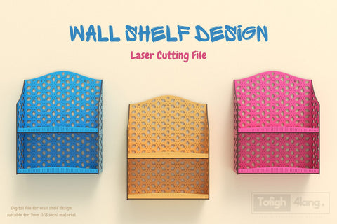 Wall Shelf Laser Cut SVG File | Decorative Wall Shelf Design | Laser Cutting File SVG tofigh4lang 