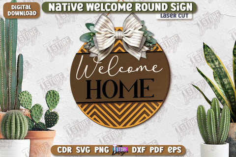 Wall Welcome Signs Laser Cut Bundle | Front Door Decor | 3D Boho Wall Decor | CNC Files SVG The T Store Design 