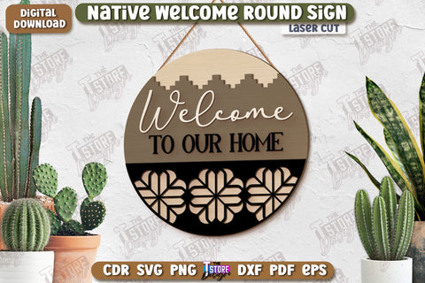 Wall Welcome Signs Laser Cut Bundle | Front Door Decor | 3D Boho Wall Decor | CNC Files SVG The T Store Design 