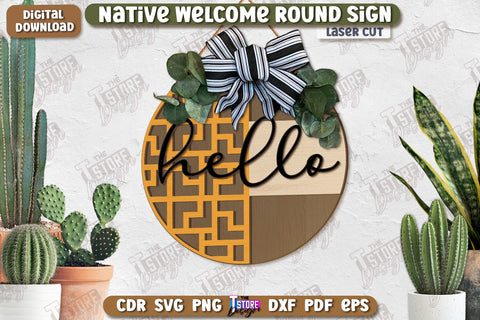 Wall Welcome Signs Laser Cut Bundle | Front Door Decor | 3D Boho Wall Decor | CNC Files SVG The T Store Design 