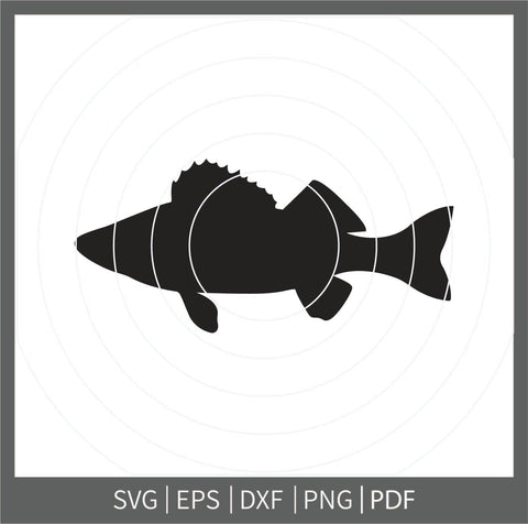 Walleye Fish SVG, Walleye Fish Silhouettes, Fish svg, Walleye Fish SVG cutfile, fish svg bundle, Walleye Fish outline SVG Dinvect 