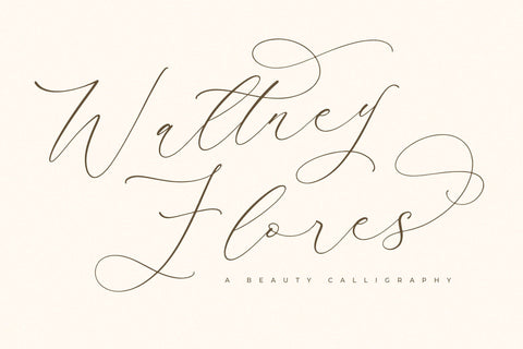 Waltney Flores - Beauty Calligraphy Font Storytype Studio 