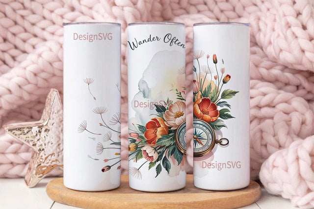 Wander Often 20oz Tumbler Design Sublimation DesignSVG 
