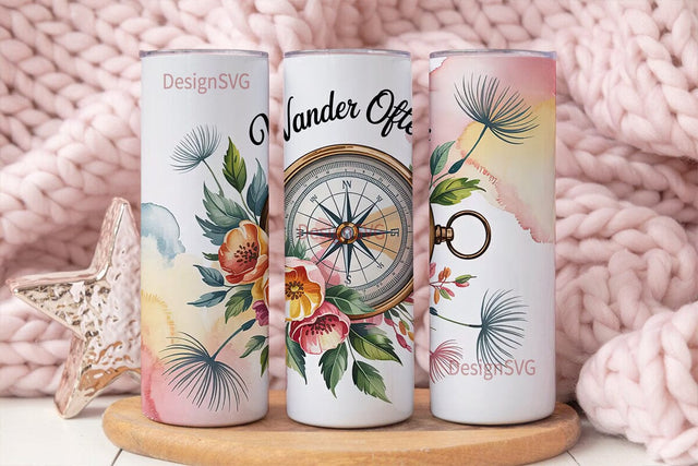 Wander Often 20oz Tumbler Design Sublimation DesignSVG 