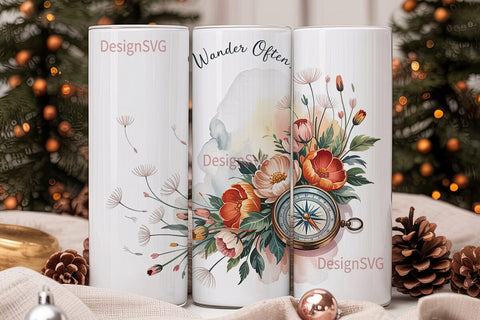 Wander Often 20oz Tumbler Design Sublimation DesignSVG 