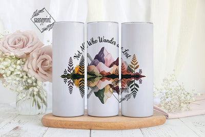 Wanderlust Watercolor 20oz Tumbler Wrap Sublimation sassyprint 