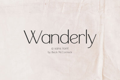 Wanderly Sans Font Beck McCormick 