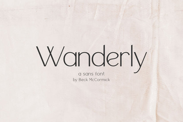 Wanderly Sans Font Beck McCormick 