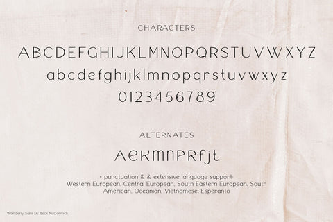 Wanderly Sans Font Beck McCormick 