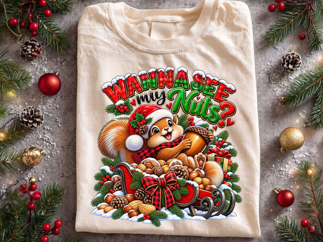 Wanna See My Nuts Christmas PNG SVG artprintfile 
