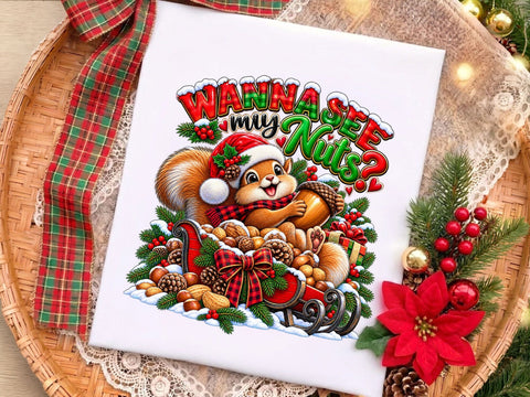 Wanna See My Nuts Christmas PNG SVG artprintfile 