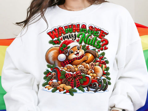 Wanna See My Nuts Christmas PNG SVG artprintfile 
