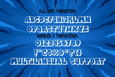 Waosh - Shadow Comic Typeface Font Mozzatype 