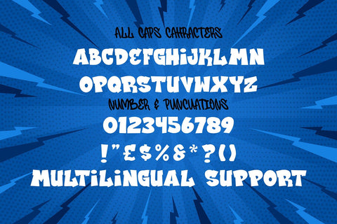 Waosh - Shadow Comic Typeface Font Mozzatype 