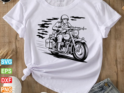 War Motorcycle SVG, War Clipart, Motorcycle Cut Files SVG Creativeart88 