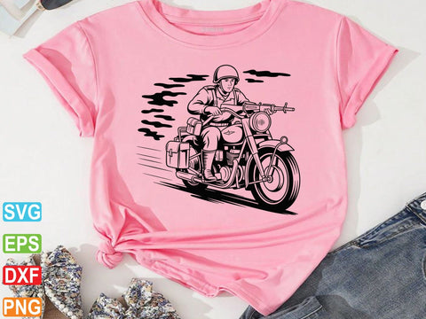 War Motorcycle SVG, War Clipart, Motorcycle Cut Files SVG Creativeart88 