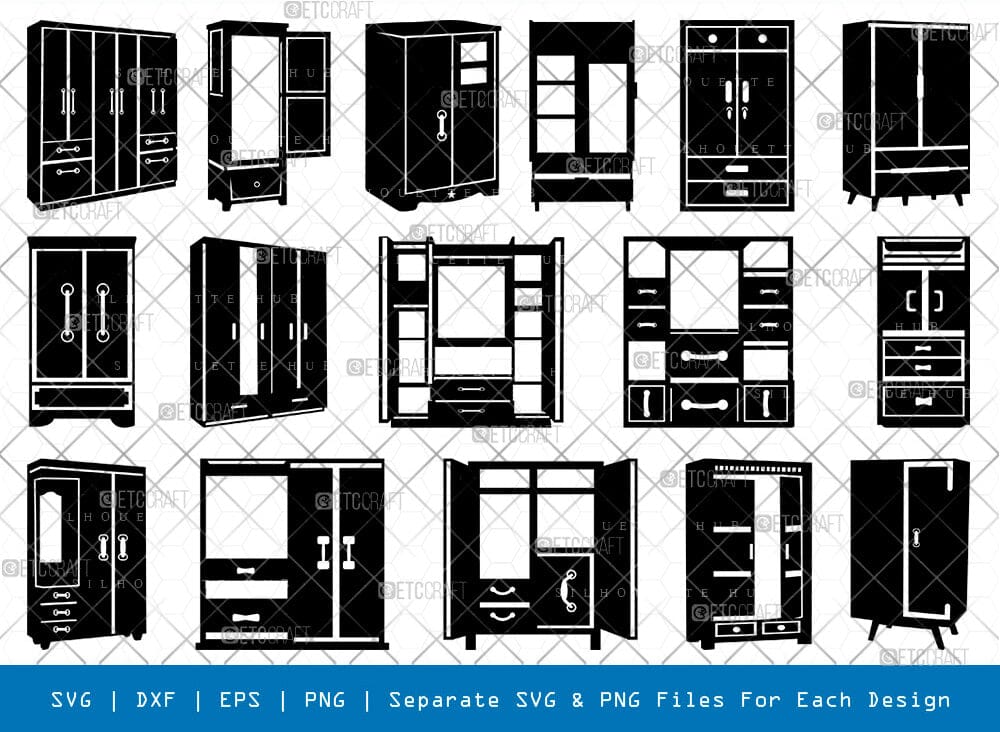 Wardrobe Svg Cricut Cut Files Png Bundle, SB01171 - So Fontsy