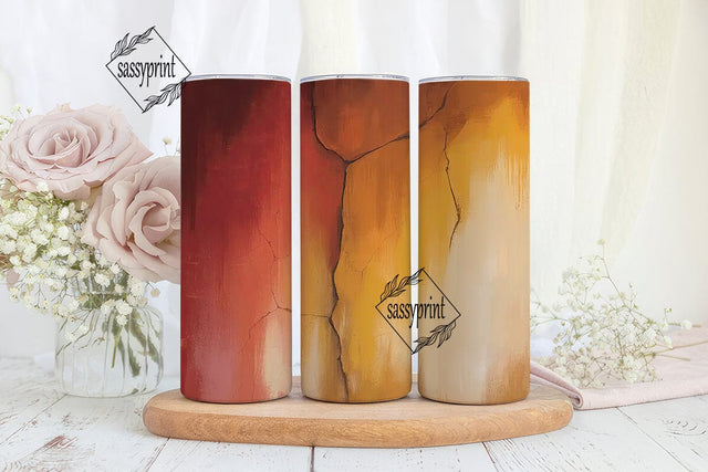 Warm Abstract Texture 20oz Tumbler Wrap Sublimation sassyprint 