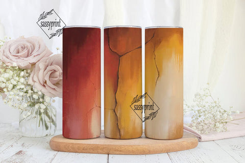 Warm Abstract Texture 20oz Tumbler Wrap Sublimation sassyprint 