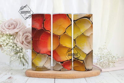 Warm Abstract Texture 20oz Tumbler Wrap Sublimation sassyprint 