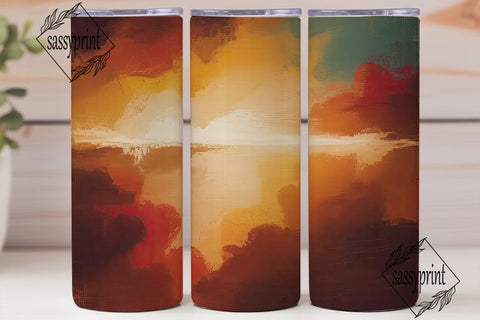 Warm Autumn Hues 20oz Tumbler Wrap Sublimation sassyprint 