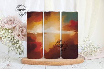 Warm Autumn Hues 20oz Tumbler Wrap Sublimation sassyprint 
