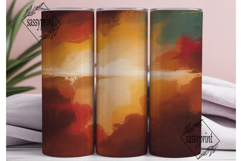 Warm Autumn Hues 20oz Tumbler Wrap Sublimation sassyprint 