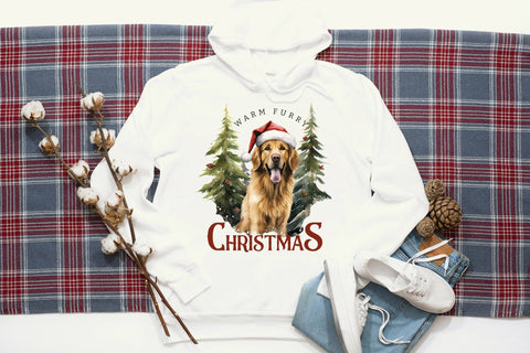 Warm Furry Christmas, Funny Dog Saying PNG Sublimation CraftLabSVG 