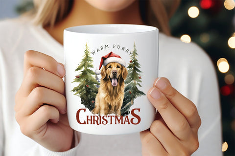 Warm Furry Christmas, Funny Dog Saying PNG Sublimation CraftLabSVG 
