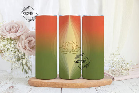 Warm Ombre Gradient 20oz Tumbler Wrap Sublimation sassyprint 