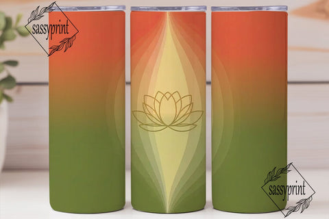 Warm Ombre Gradient 20oz Tumbler Wrap Sublimation sassyprint 