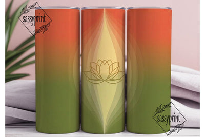Warm Ombre Gradient 20oz Tumbler Wrap Sublimation sassyprint 