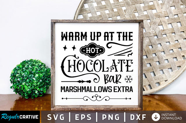 Warm up at the hot chocolate bar marshmallows SVG Design SVG Regulrcrative 