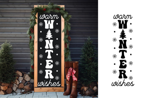 Warm Winter Wishes, Christmas Porch Sign SVG CraftLabSVG 
