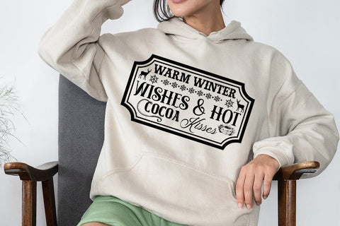 Warm winter wishes & hot cocoa kisses SVG Angelina750 