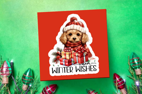 Warm winter wishes Sticker Design Sublimation Regulrcrative 