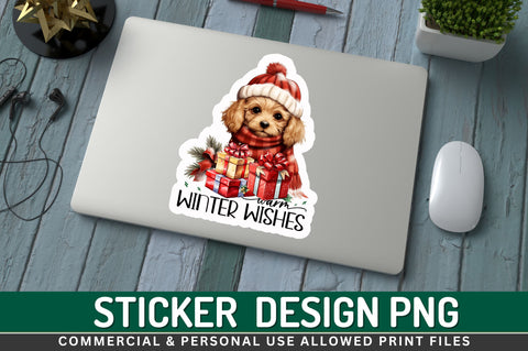 Warm winter wishes Sticker Design Sublimation Regulrcrative 