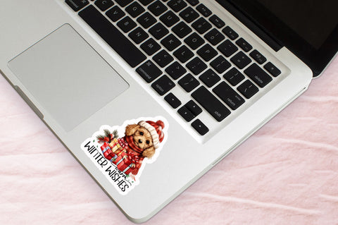 Warm winter wishes Sticker Design Sublimation Regulrcrative 