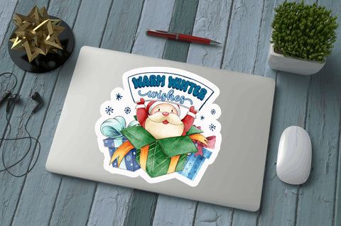 Warm winter wishes Stickers Design Sublimation Regulrcrative 