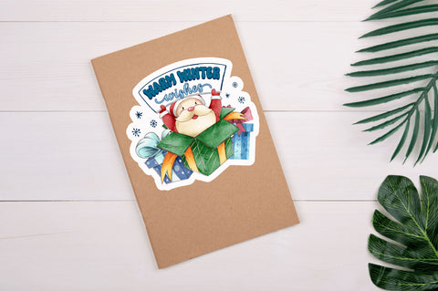 Warm winter wishes Stickers Design Sublimation Regulrcrative 
